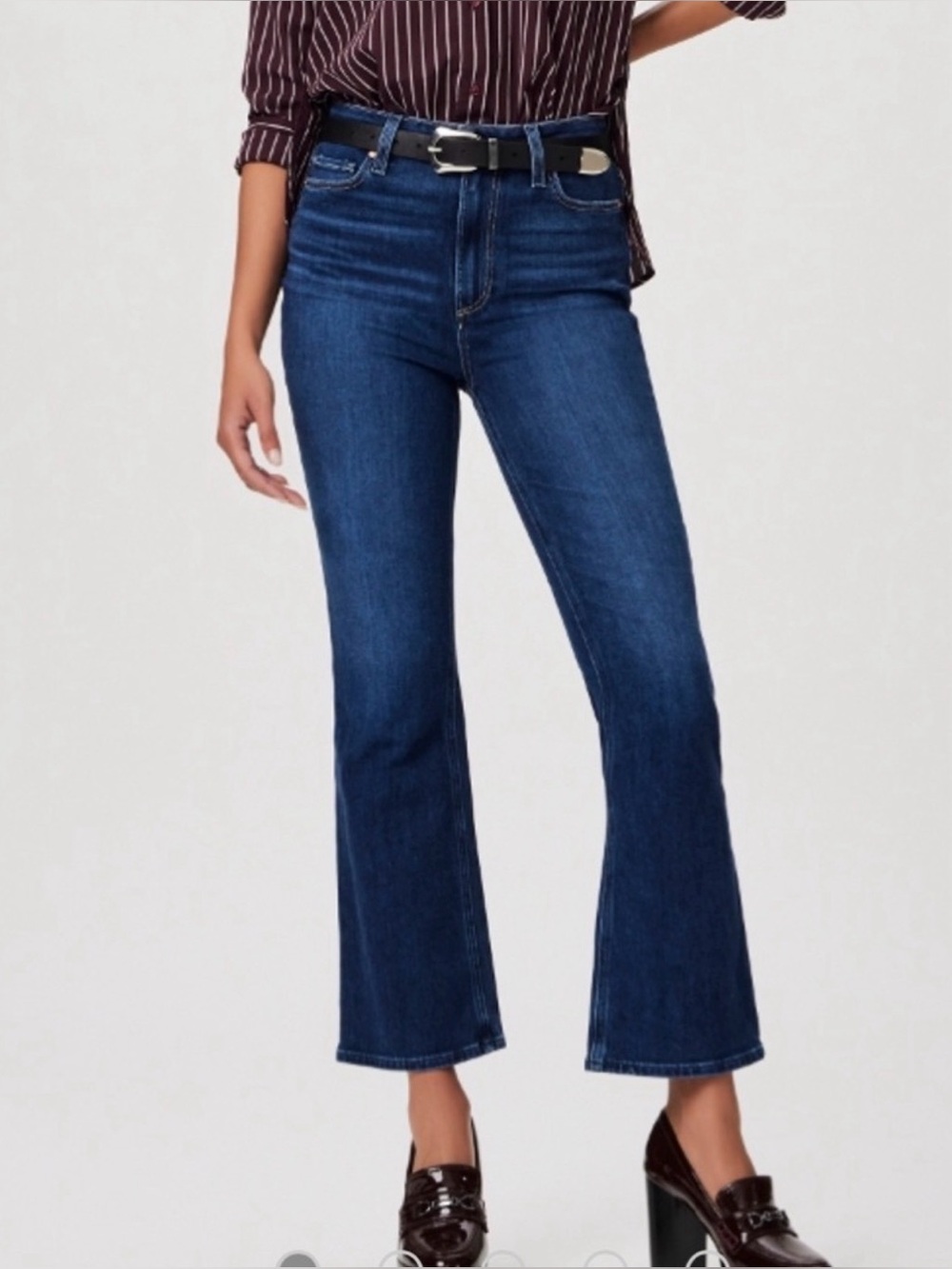 Paige Jeans Claudine Devoted High-Rise Crop Ankle Flare Size 23 EUC